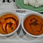 maya - Bセットの選べるカレー2種　エッグカレー→マトンカレー