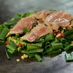 大正お好み屋 ままま - ٩( °ꇴ °)۶━╹̻╹̻｡やっほーーい  「ねぎ焼き」 (豚･イカ)