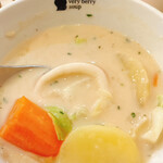 ソーシャルカフェ サイン ウィズミー×ベリーベリースープ - お野菜ゴロゴロ₍Ꙭ̻̂₎すごい！