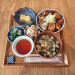 食堂喫茶アオイ - 今週のお肉定食(肉巻きフライ)