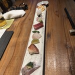 代官山 いっさい喝采 - お造りは超横長の器