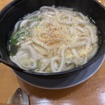 たかい - 鶏だんご鍋は〆になり、ネギと玉子とじのうどん　絶品！　高井さんお見事‼️(*´ω`*)