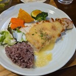 キッチン ブルー グローブ - ワンプレートにします