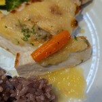 キッチン ブルー グローブ - 人参を添えて