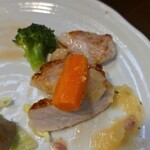 キッチン ブルー グローブ - 人参を添えて