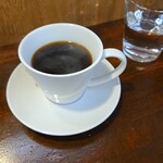 キッチン ブルー グローブ - ホットコーヒーのアップ