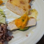 キッチン ブルー グローブ - ポテサラとズッキーニを添えて