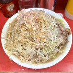 ラーメン二郎 - 2024年6月25日 ラーメン小 ヤサイアブラカラメ 総帥麺上げ