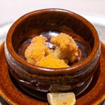 御料理 盈月 - 2024.12 朝採れ花椰菜（カリフラワー）富来衣（フライ）発酵白味噌