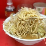 ラーメン二郎 - 2024年6月25日 ラーメン小 ヤサイアブラカラメ 総帥麺上げ