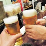 酒肴商店 アジト - 本日４度目の乾杯！