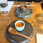 海老丸らーめん - カボチャの冷製スープ