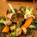 Seminare Karuizawa - バーニャカウダ(翔栄ファームとパラダイスビアファクトリーの野菜たち)