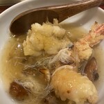 寿し処 春道 - タチ天　海老天キノコあんかけ