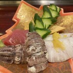 寿し処 春道 - 中トロ　秋シャコ　ブリの大根挟み