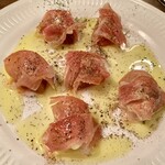 パセリ - 生ハムと干し柿