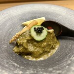 鮨 箕輪 - 鮑の肝ソース
