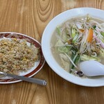 チャンポン福龍 - ちゃんぽんセット{大盛}¥1,300-