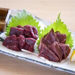 いぶし銀次郎 - 馬ハツともも肉の2種刺し