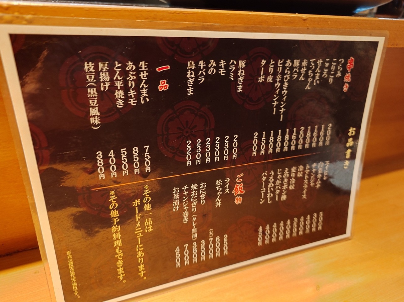 メニュー写真 : 炭火串焼 松ちゃん - 針中野/居酒屋 | 食べログ