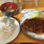 味一 - 黒豚のロースカツ定食