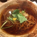 汐見 - 締めの蕎麥、「かけ」を選擇（群馬縣赤城産、手打ち十割）。