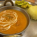 やっぱりインディア - 日替りカレーセット クリーミーエビカレー