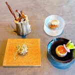 TSUSHIMI - 根セロリ・あやめ蕪・蒟蒻・原木椎茸