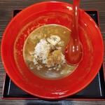 茉莉花 - 残ったスープにダイブ飯投入直後