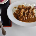 ラー麺 あしょろ - カレーは欧風カレーっぽい。大盛サイズもあるよ。