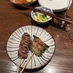 神蔵 - ハツ→豚バラとスナップエンドウ