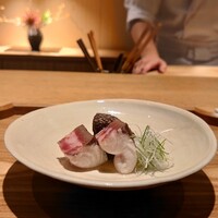 日本料理FUJI - 鯖の低温オイル蒸しと玉取茸､お味噌と絡めて鯖味噌に