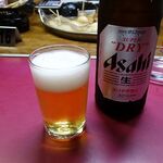 一二三 - 「ビール」（アサヒスーパードライ中瓶、650円）