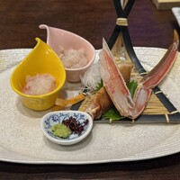 かに道楽 横浜店 - ズワイかに2種刺身