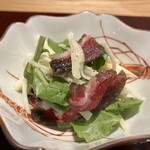 和牛小皿 しんうち - 【真打コース】
                                冷　菜：ツラミの生ハム　ポテトサラダ風