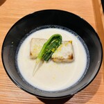 日本料理 晴山 - 白子の擂り流しと富田林のえび芋