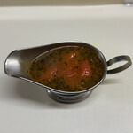 かれーの店 うどん  - オイスターゴッド（薬膳）、トマトトッピング、ご飯大盛り