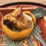 赤坂 菊乃井 - 昼懐石１５７３０円。柚子釜焼き。京野菜たっぷりです。