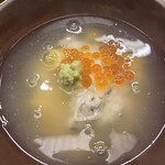 277013329 - 昼懐石１５７３０円。甘鯛蕪蒸し。混ぜて食べるように指導されますが、私の前に板前さんがいなくなったので、コッソリそのまま食べました笑。内緒