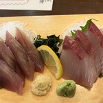 庄や - かつお刺身360円イナダ刺身360円