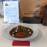 太陽カレー - 三元豚ロースカツ+エビフライ+カキフライのデラックスカレー特大