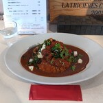 太陽カレー - 三元豚ロースカツ+エビフライ+カキフライのデラックスカレー特大