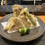 和モードちよ松 - 天ぷら(松茸・カボチャ・蓮根・ししとう)