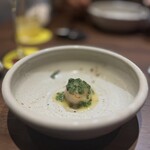 なぎさのハンバーガー - 北海道産　生帆立貝の薪火焼き