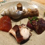 すしやのたい悟 - すしやのたい悟　大将オススメ前菜盛合せ5品