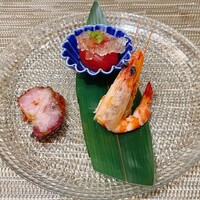 礼華　青鸞居 - 一口前菜三種盛り合わせ