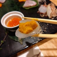 対馬のどぐろとイカ活き造り 博多 魚蔵 都ホテル店 - 