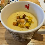 ペリカンカフェ - コーンクリームスープ。