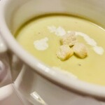 おきな堂 - 【料理】【アスパラガスのポタージュ】