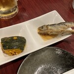 目黒のさんま 菜の花	 - お通しです